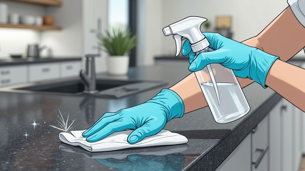 How to Disinfect Granite Countertops Daily: A Guide for Commercial Facilities