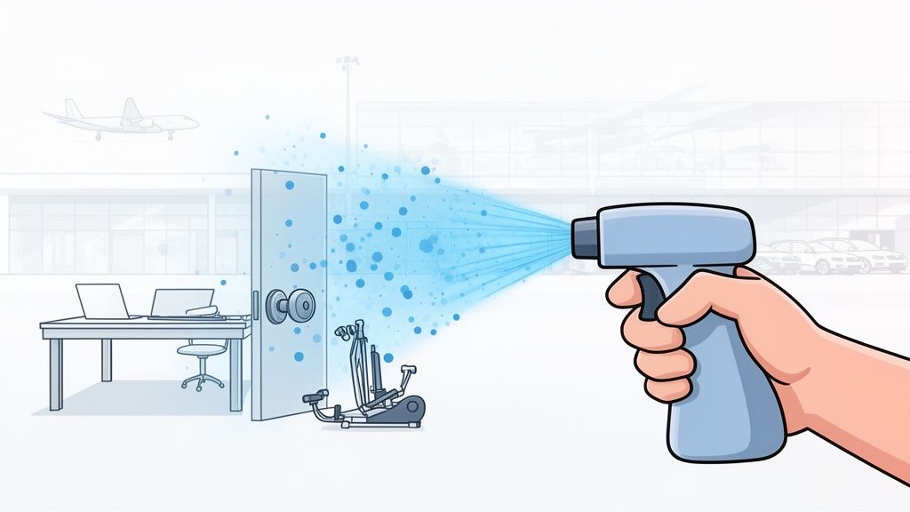 A Guide to Commercial Cleanliness: Wipes, Sprayers, and High-Touch Surfaces